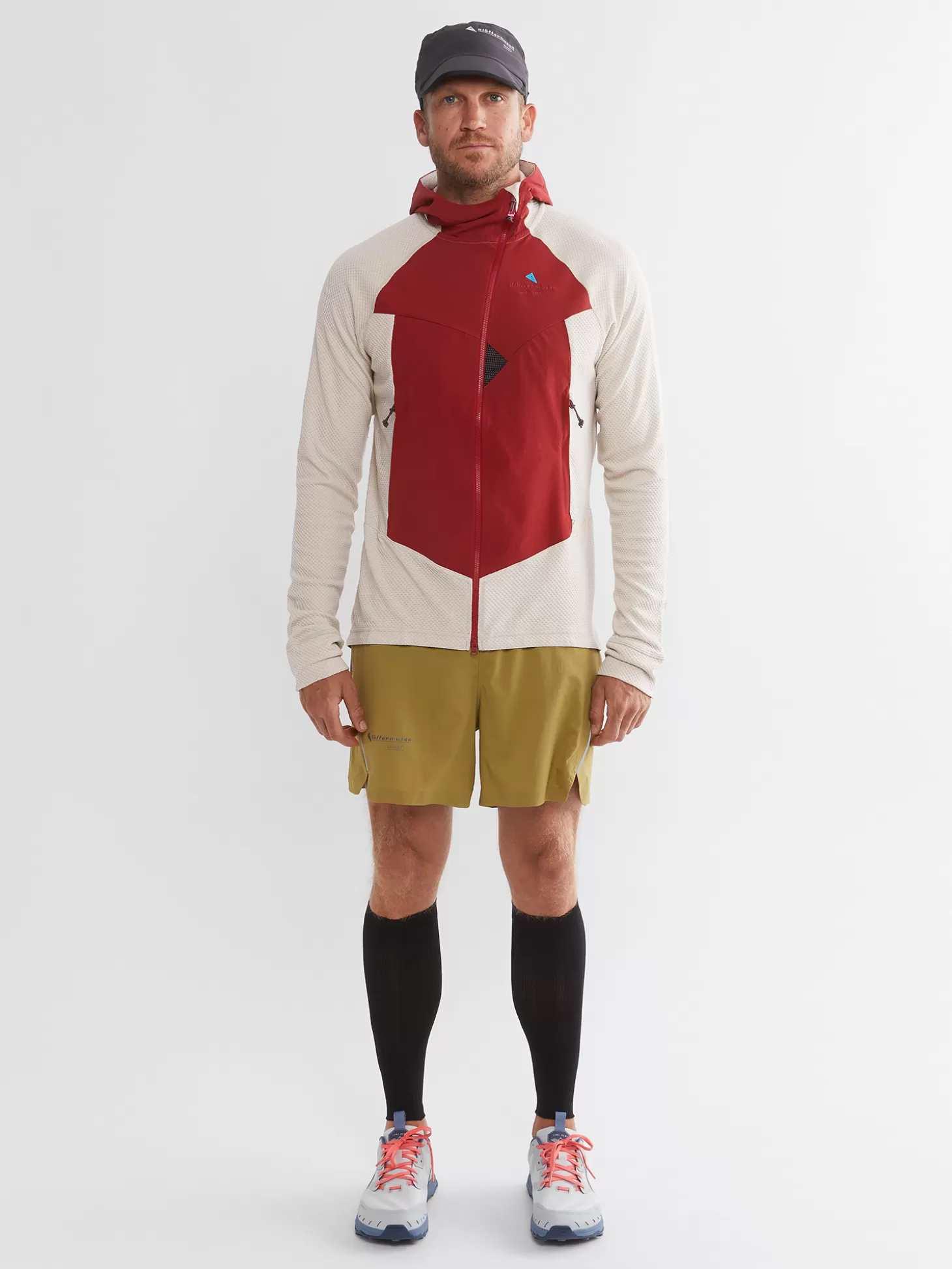Klättermusen Tröjor & Fleece-Hugin White Clay-Ruby Red